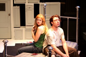 Back to Back Eve Krueger and Topher Payne, Photo: Aurora Theatre